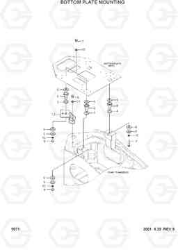 5071 BOTTOM PLATE MOUNTING HL780-3, Hyundai