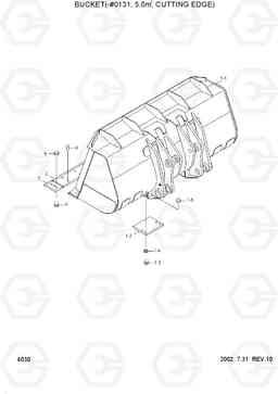 6030 BUCKET(-#0131, 5.0M3, CUTTING EDGE) HL780-3, Hyundai