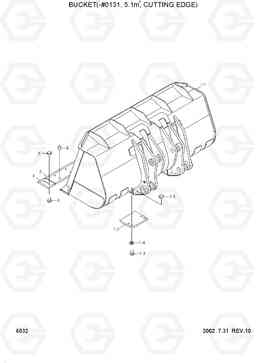 6032 BUCKET(-#0131, 5.1M3, CUTTING EDGE) HL780-3, Hyundai