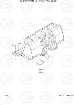 6036 BUCKET(#0132-, 5.1M3, CUTTING EDGE) HL780-3, Hyundai