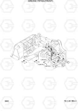 6040 GREASE PIPING(FRONT) HL780-3, Hyundai