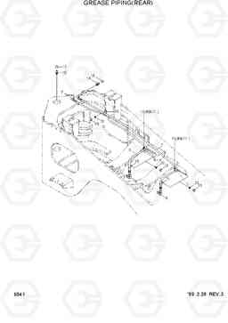 6041 GREASE PIPING(REAR) HL780-3, Hyundai