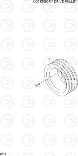 8010 ACCESSORY DRIVE PULLEY HL780-3, Hyundai