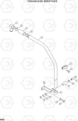 8060 CRANKCASE BREATHER HL780-3, Hyundai