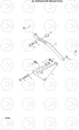 8130 ALTERNATOR MOUNTING HL780-3, Hyundai