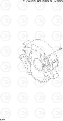8200 FLYWHEEL HOUSING PLUMBING HL780-3, Hyundai