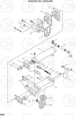 8300 ENGINE OIL COOLER HL780-3, Hyundai