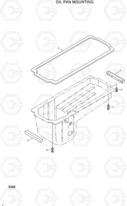 8360 OIL PAN MOUNTING HL780-3, Hyundai