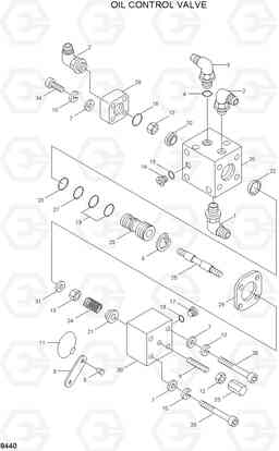 8440 OIL CONTROL VALVE HL780-3, Hyundai