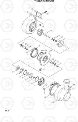 8470 TURBOCHARGER HL780-3, Hyundai