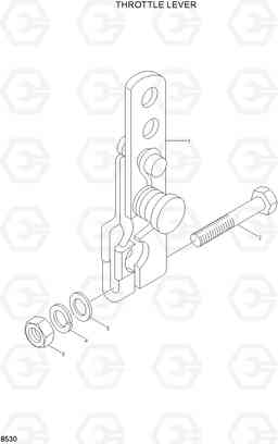 8530 THROTTLE LEVER HL780-3, Hyundai