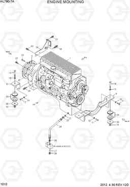 1010 ENGINE MOUNTING HL780-7A, Hyundai