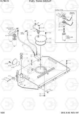 1020 FUEL TANK GROUP HL780-7A, Hyundai