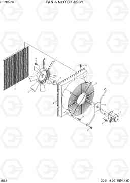 1031 FAN & MOTOR ASSY HL780-7A, Hyundai