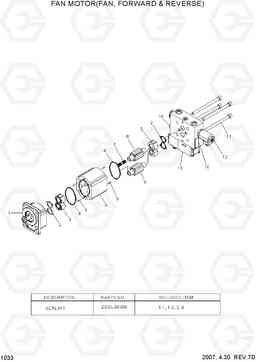 1033 FAN MOTOR(FAN, FORWARD & REVERSE) HL780-7A, Hyundai