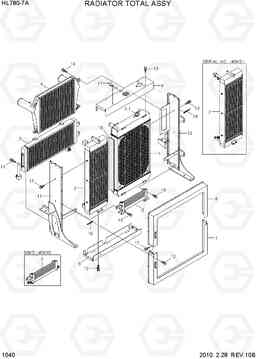 1040 RADIATOR TOTAL ASSY(-#0530) HL780-7A, Hyundai