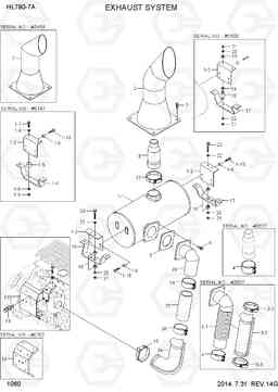 1060 EXHAUST SYSTEM HL780-7A, Hyundai