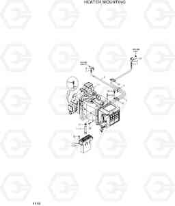 1110 HEATER MOUNTING HL780-7A, Hyundai