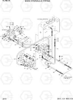 3010 MAIN HYDRAULIC PIPING HL780-7A, Hyundai