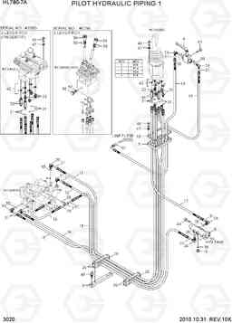 3020 PILOT HYDRAULIC PIPING 1 HL780-7A, Hyundai