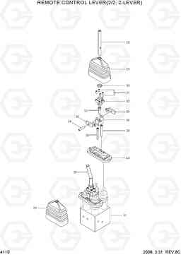 4110 REMOTE CONTROL LEVER(2/2, 2-LEVER) HL780-7A, Hyundai
