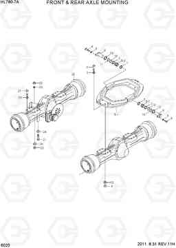 6020 FRONT & REAR AXLE MOUNTING HL780-7A, Hyundai