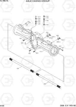 6100 AXLE CASING GROUP HL780-7A, Hyundai