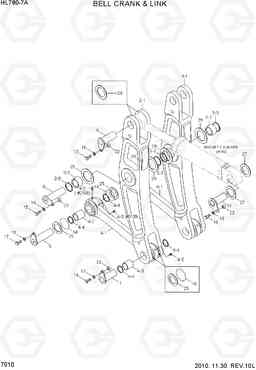 7010 BELL CRANK & LINK HL780-7A, Hyundai