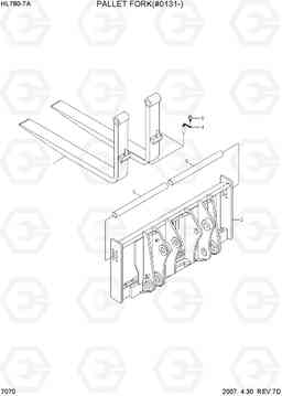 7070 PALLET FORK(#0131-) HL780-7A, Hyundai