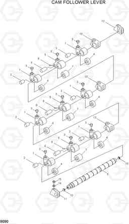 9090 CAM FOLLOWER LEVER HL780-7A, Hyundai