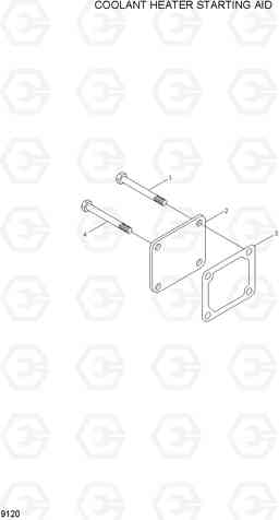 9120 COOLANT HEATER STARTING AID HL780-7A, Hyundai