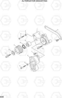 9200 ALTERNATOR MOUNTING HL780-7A, Hyundai