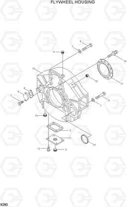 9280 FLYWHEEL HOUSING HL780-7A, Hyundai