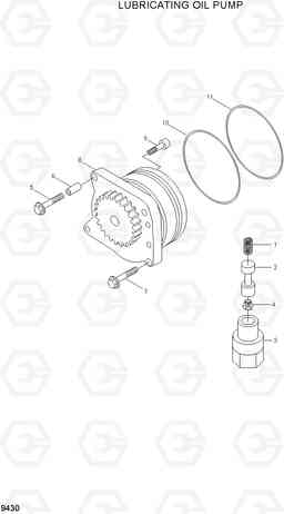 9430 LUBRICATING OIL PUMP HL780-7A, Hyundai