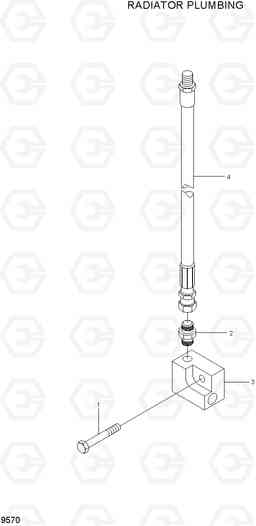 9570 RADIATOR PLUMBING HL780-7A, Hyundai