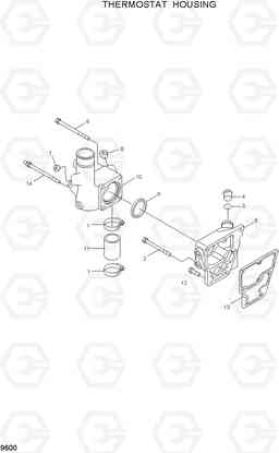 9600 THERMOSTAT HOUSING HL780-7A, Hyundai