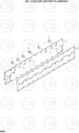 9650 OIL COOLER WATER PLUMBING HL780-7A, Hyundai