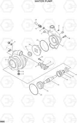 9680 WATER PUMP HL780-7A, Hyundai