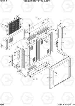 1040 RADIATOR TOTAL ASSY HL780-9, Hyundai