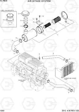 1050 AIR INTAKE SYSTEM HL780-9, Hyundai