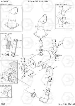 1060 EXHAUST SYSTEM HL780-9, Hyundai
