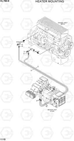 1110 HEATER MOUNTING HL780-9, Hyundai