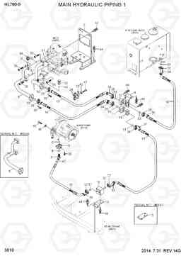 3010 MAIN HYDRAULIC PIPING 1 HL780-9, Hyundai