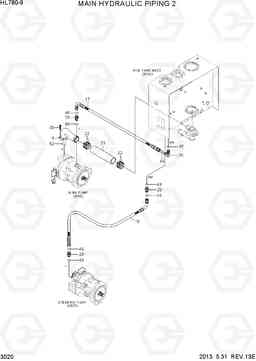 3020 MAIN HYDRAULIC PIPING 2 HL780-9, Hyundai