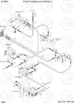 3040 PILOT HYDRAULIC PIPING 2 HL780-9, Hyundai