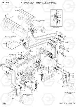 3050 ATTACHMENT HYDRAULIC PIPING HL780-9, Hyundai