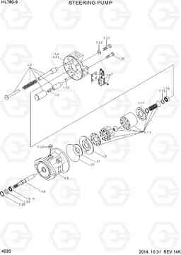 4020 STEERING PUMP HL780-9, Hyundai