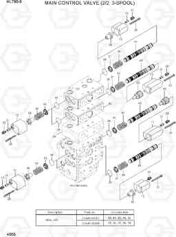 4055 MAIN CONTROL VALVE (2/2, 3-SPOOL) HL780-9, Hyundai