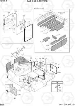 5090 CAB SUB ASSY(2/4) HL780-9, Hyundai