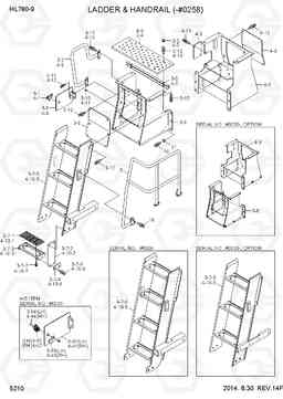 5210 LADDER & HANDRAIL(-#0278) HL780-9, Hyundai